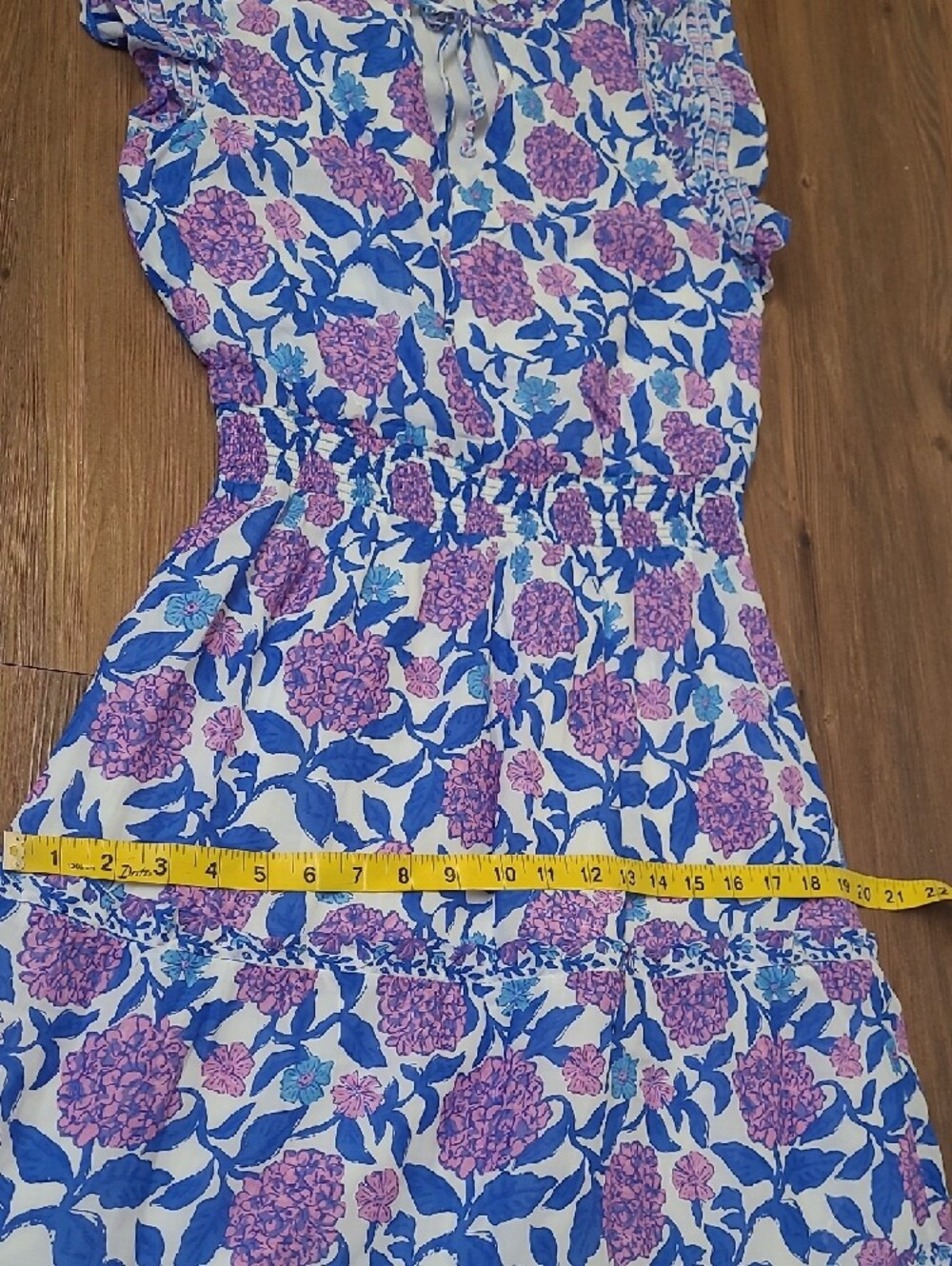 Vineyard Vines Blue & Purple Floral Tiered Maxi - Picture 6 of 16